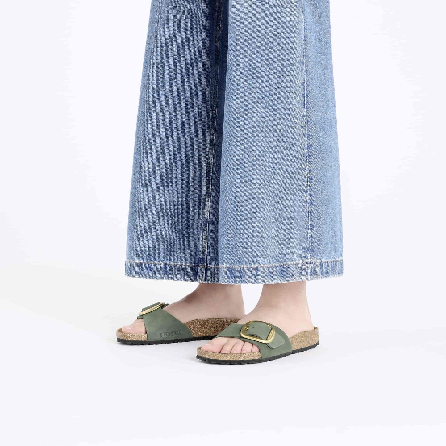 BIRKENSTOCK Madrid Big Buckle Nubuk Leather - Green/Thyme