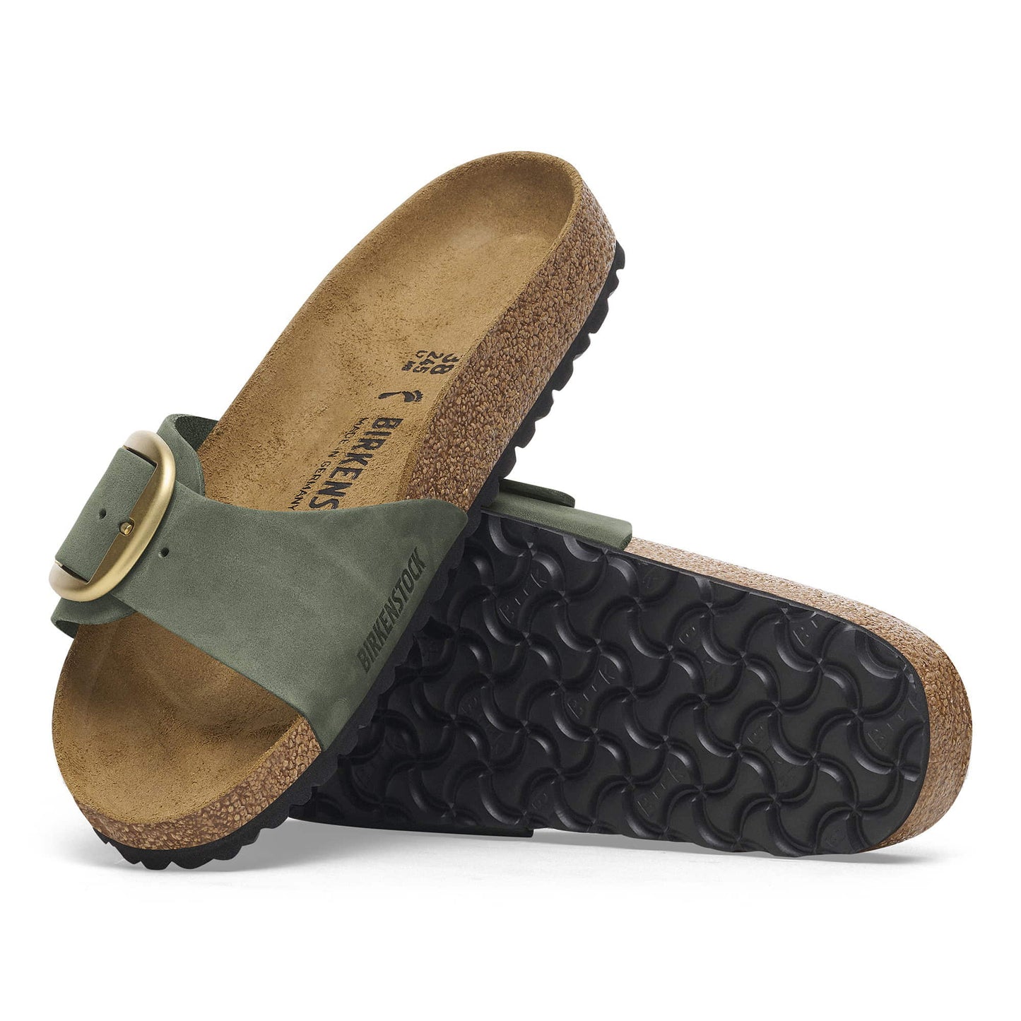 BIRKENSTOCK Madrid Big Buckle Nubuk Leather - Green/Thyme