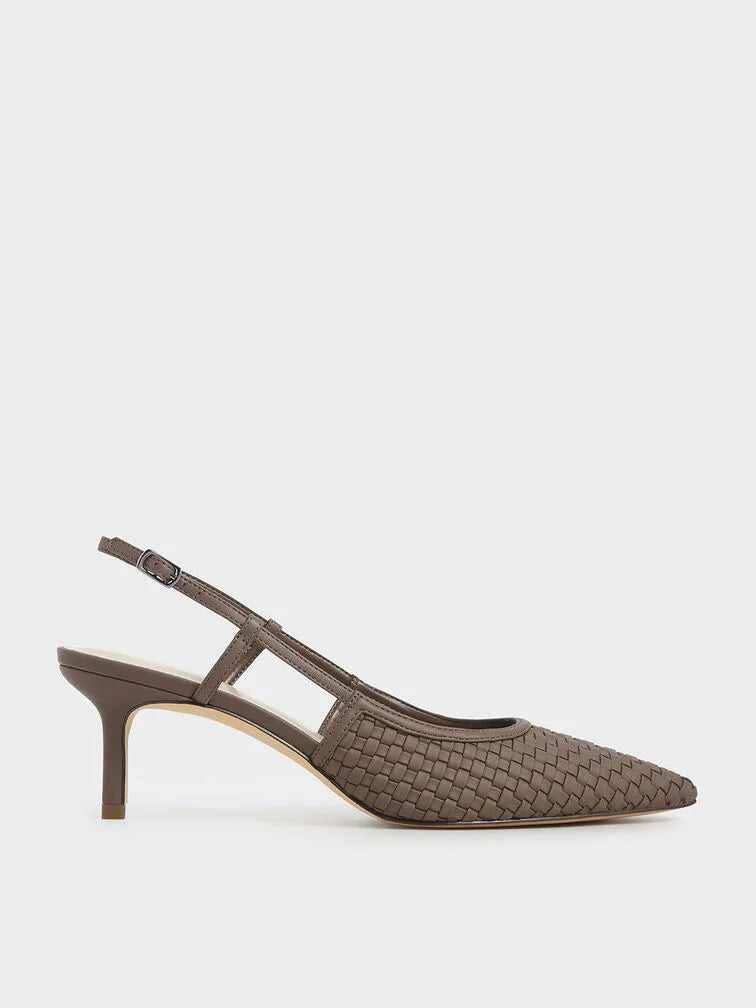 Charles & Keith Woven Slingback Pumps