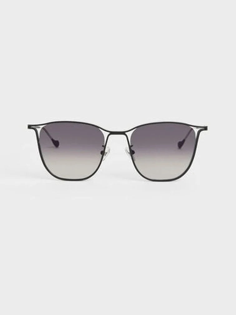 Charles & Keith Two-Tone Wire Frame Butterfly Sunglasses