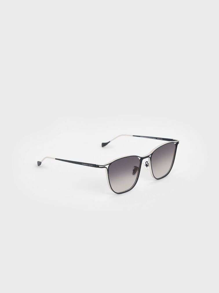 Charles & Keith Two-Tone Wire Frame Butterfly Sunglasses