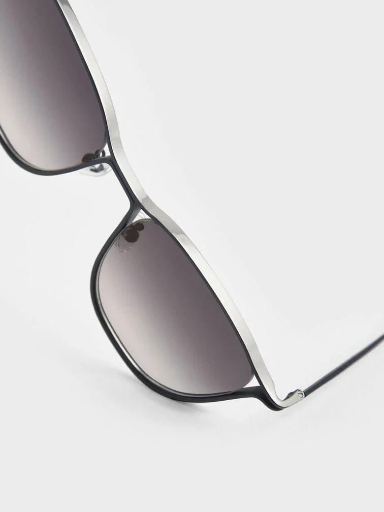 Charles & Keith Two-Tone Wire Frame Butterfly Sunglasses