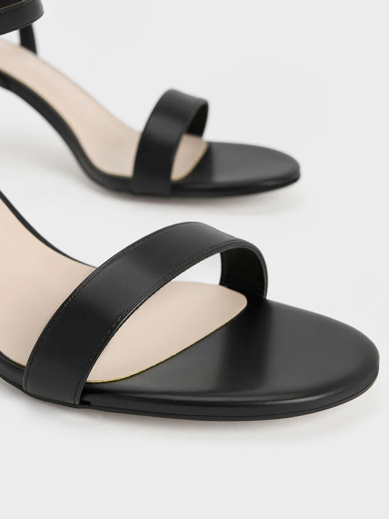 Charles & Keith Oleana Clear Trapeze Heel Sandals