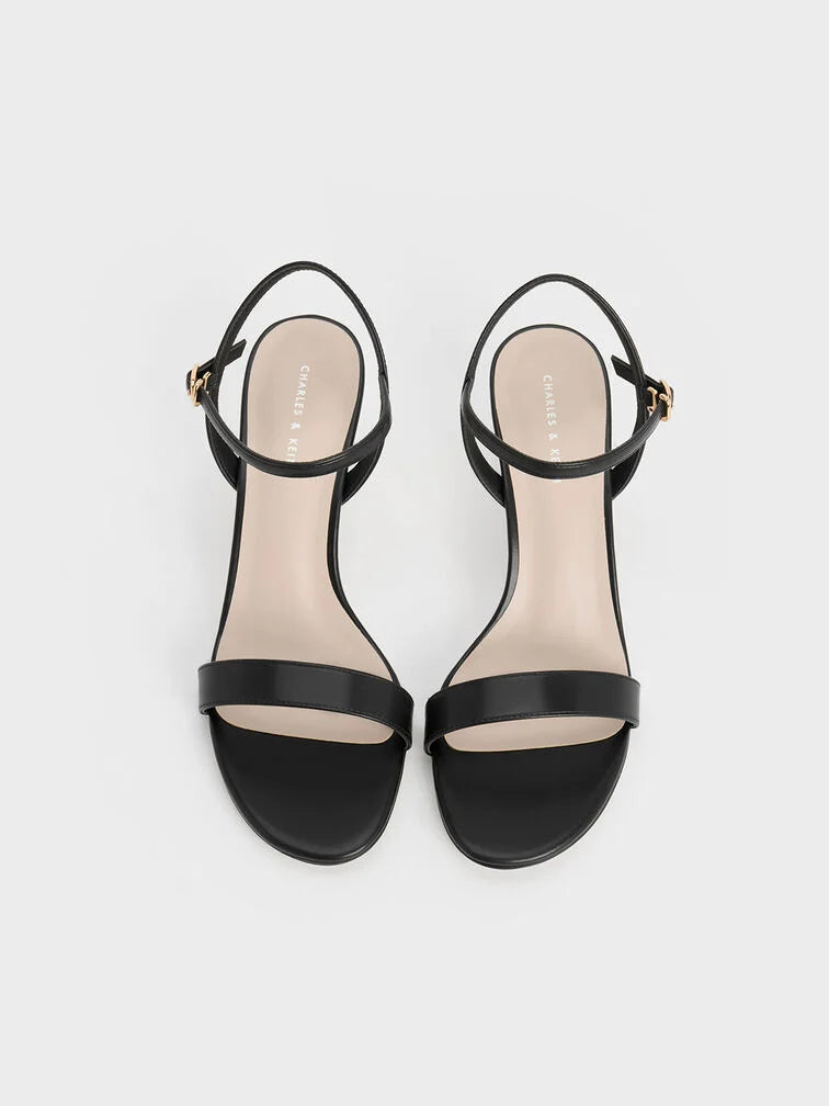 Charles & Keith Oleana Clear Trapeze Heel Sandals