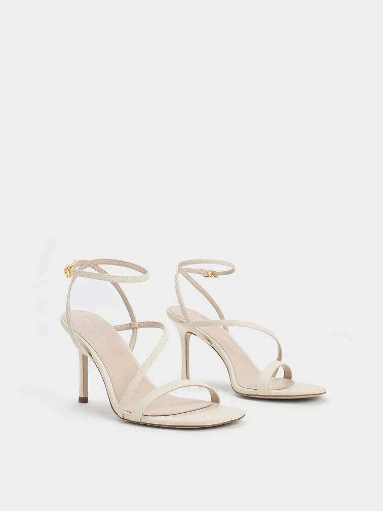 Charles & Keith Asymmetric Strappy Heeled Sandals