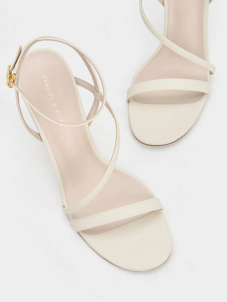 Charles & Keith Asymmetric Strappy Heeled Sandals