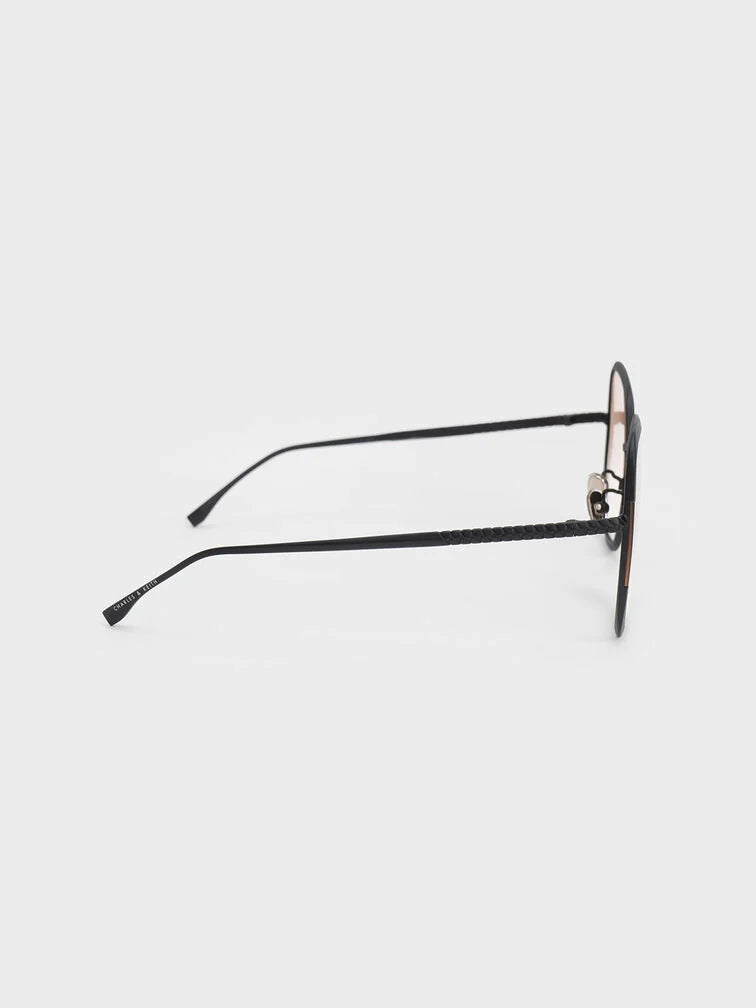 Charles & Keith Braided Temple Butterfly Sunglasses