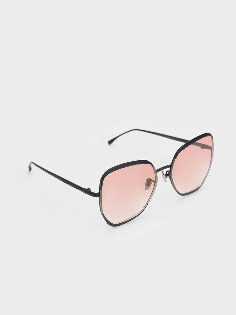 Charles & Keith Braided Temple Butterfly Sunglasses