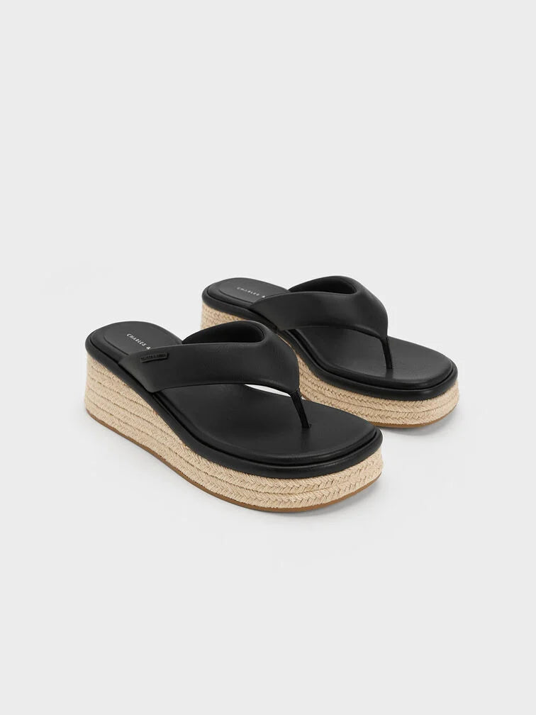 Charles & Keith Espadrille Thong Sandals