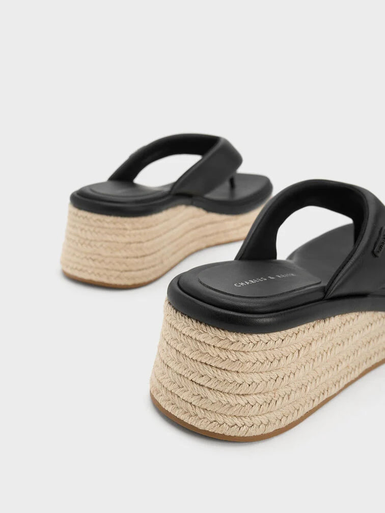 Charles & Keith Espadrille Thong Sandals