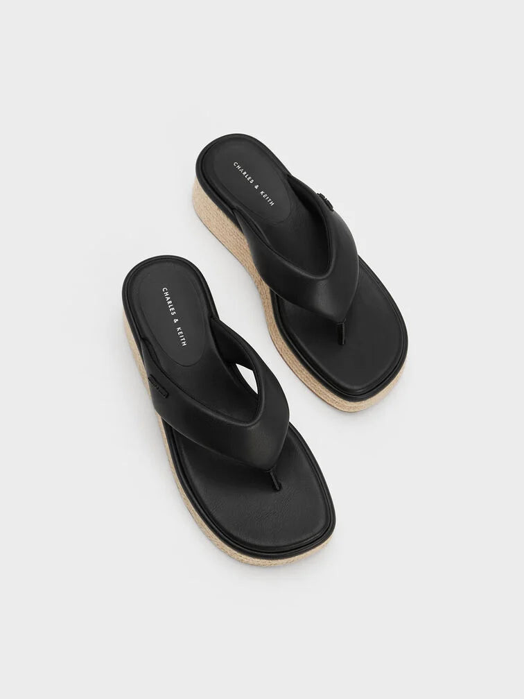 Charles & Keith Espadrille Thong Sandals