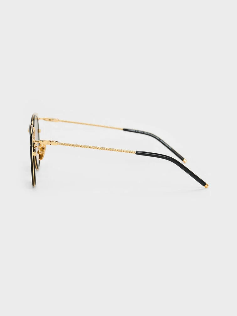 Charles & Keith Oval Recycled Acetate Sunglasses