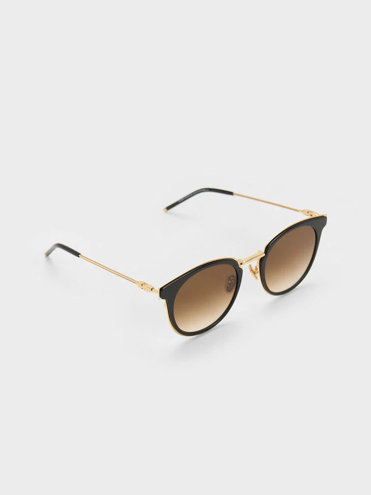 Charles & Keith Oval Recycled Acetate Sunglasses