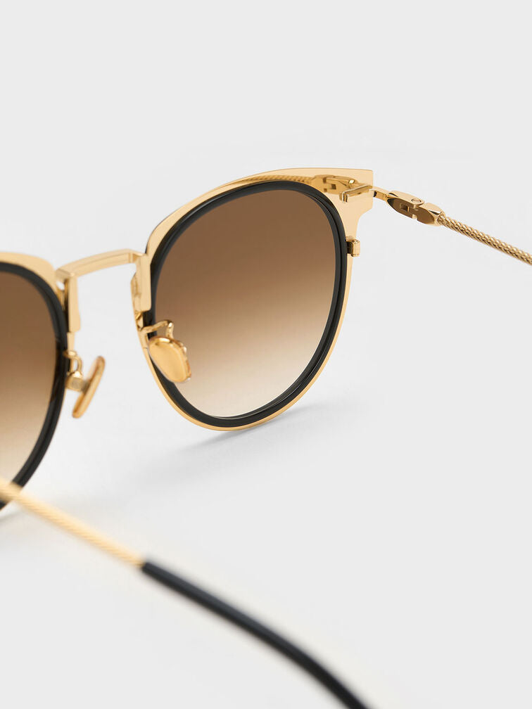 Charles & Keith Oval Recycled Acetate Sunglasses