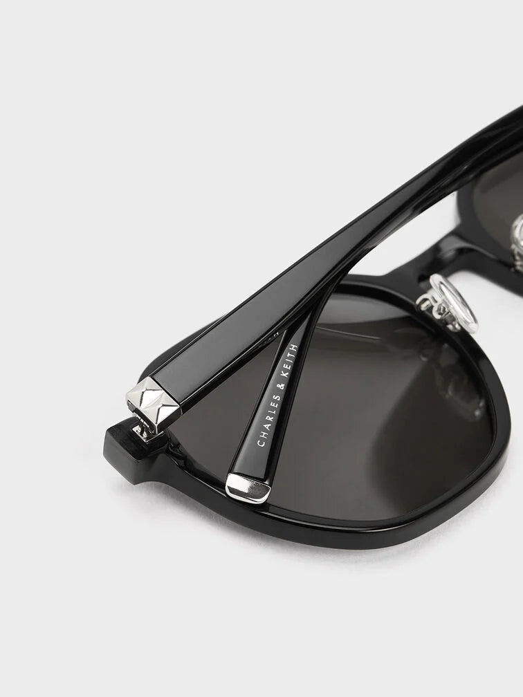 Charles & Keith Square Recycled Acetate Sunglasses