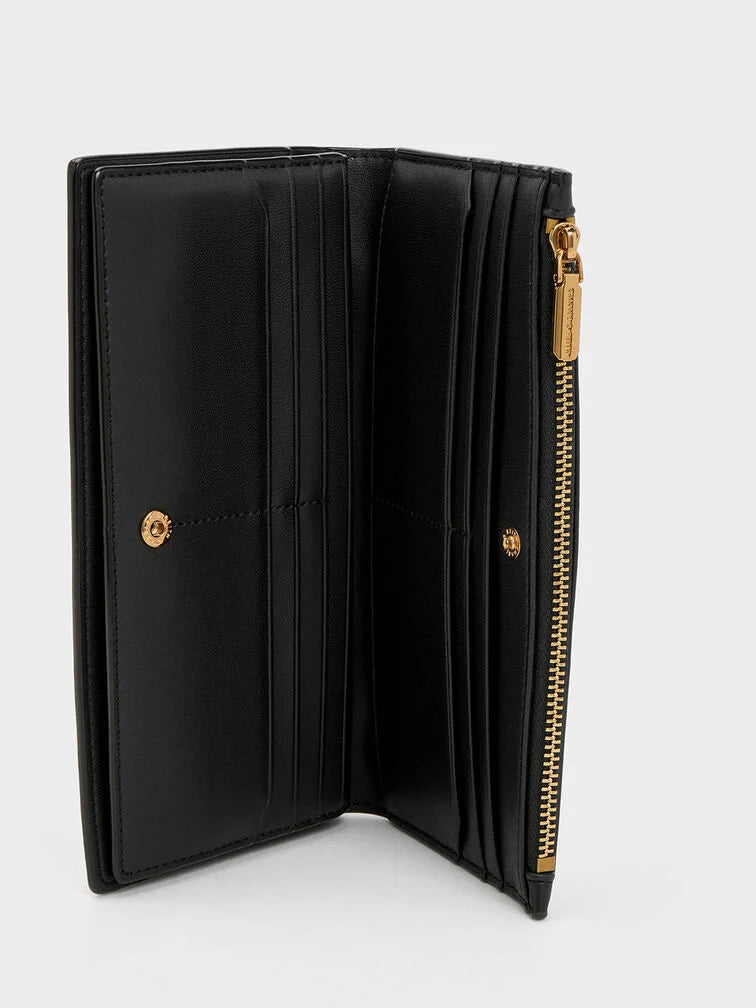 Charles & Keith Danika Quilted Long Wallet