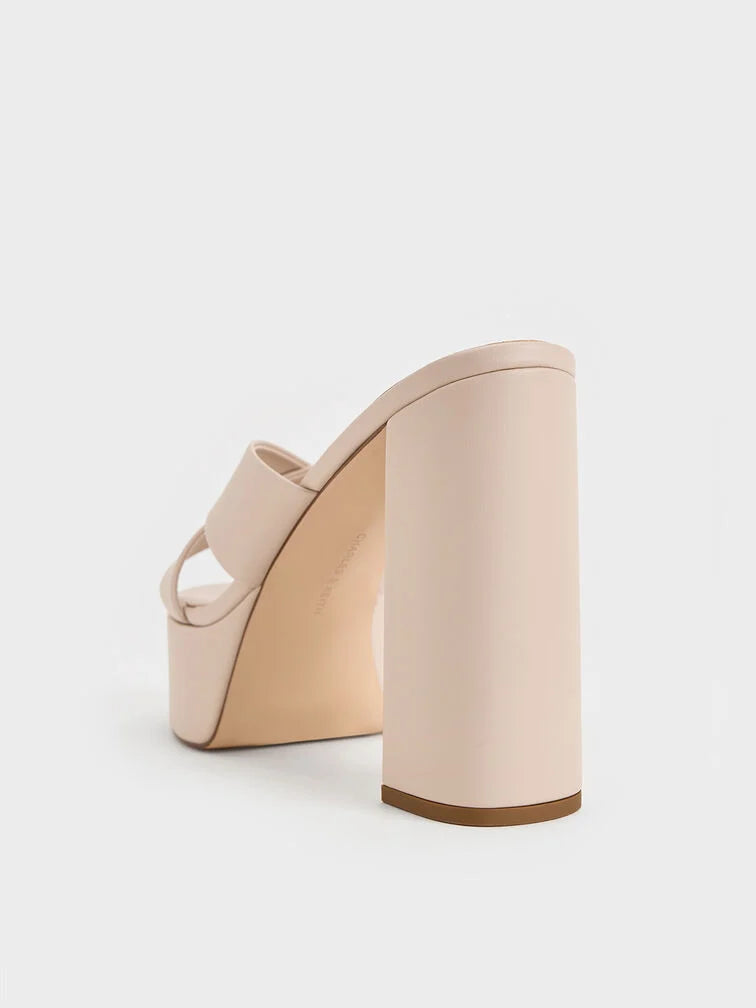 Charles & Keith Crossover Strap Platform Mules