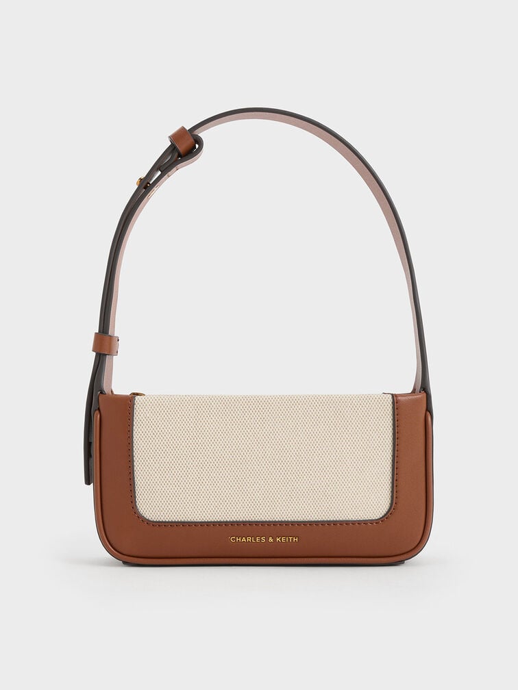 Charles & Keith Daylla Canvas Shoulder Bag