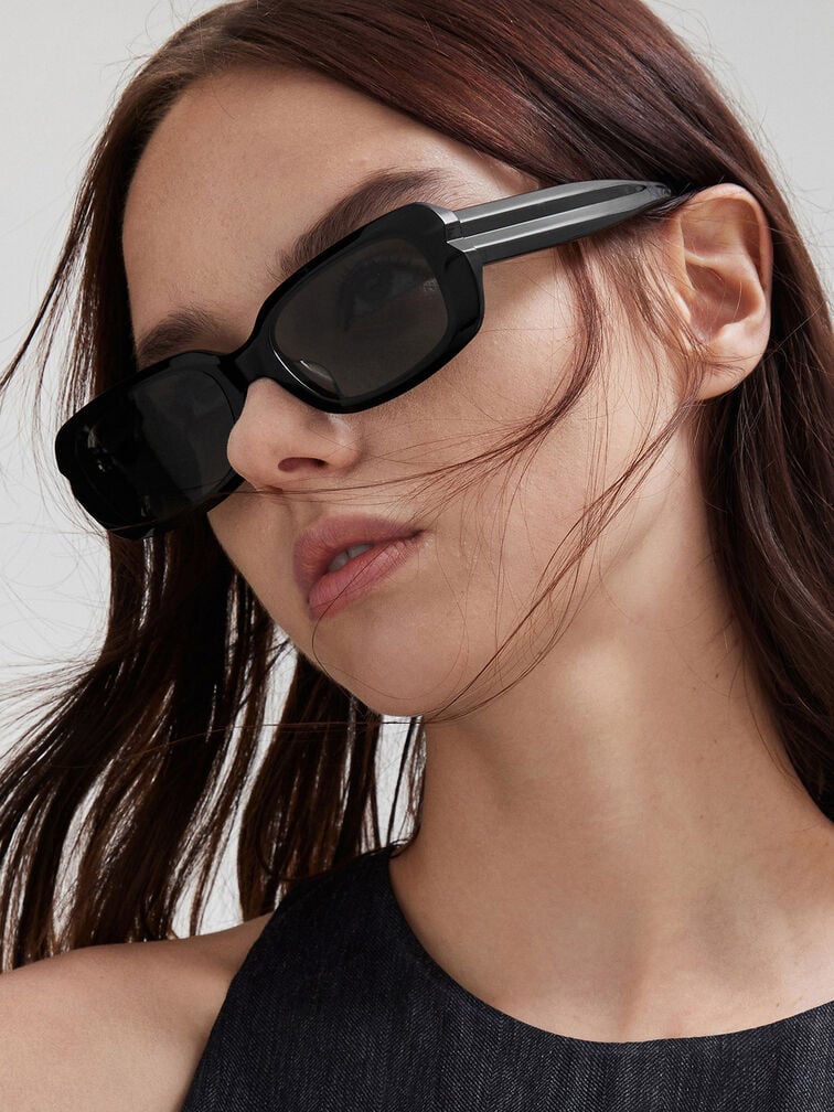 Charles & Keith Recycled Acetate Angular Sunglasses