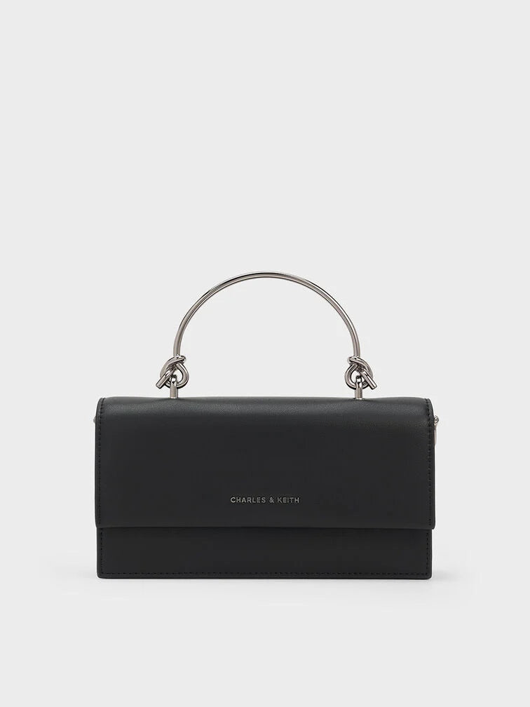 Charles & Keith Kristine Sculptural-Handle Long Wallet