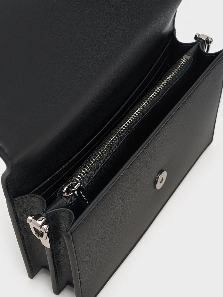 Charles & Keith Kristine Sculptural-Handle Long Wallet