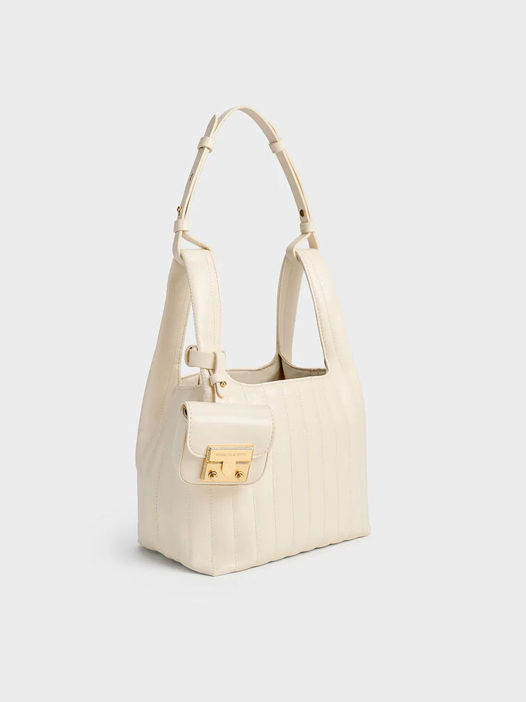 Charles & Keith Donna Crinkle-Effect Tote Bag