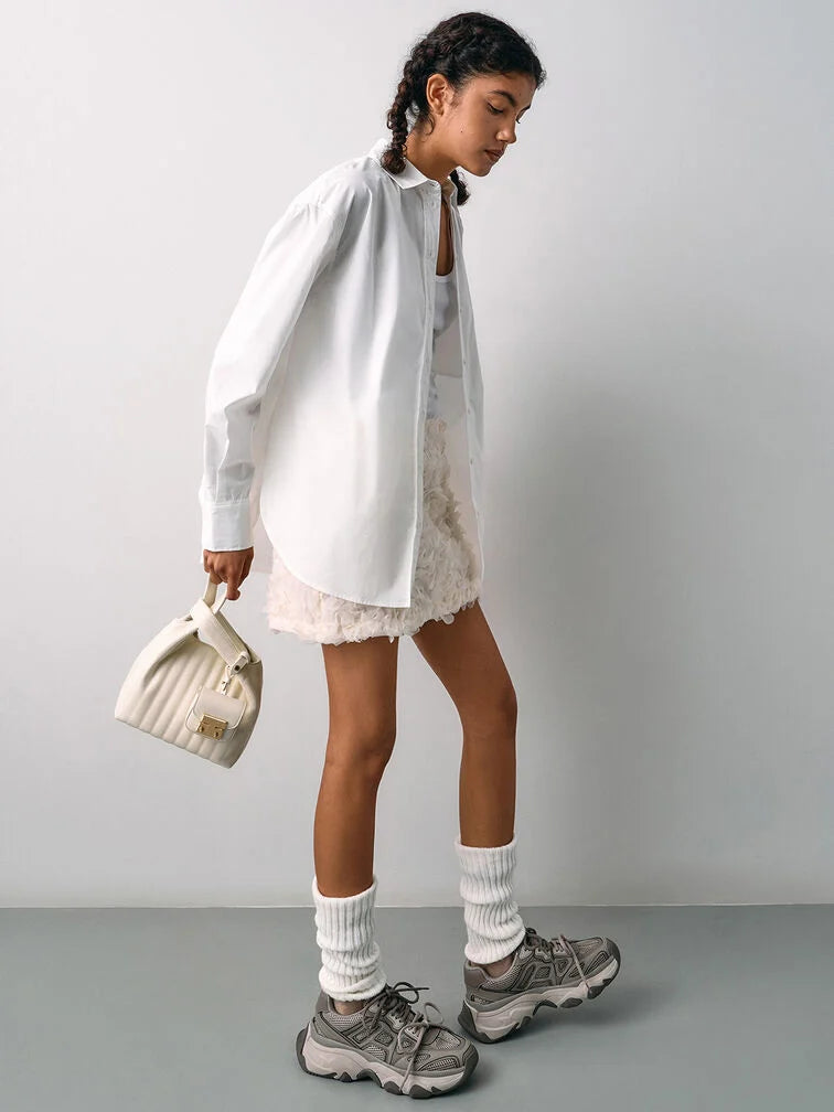 Charles & Keith Donna Crinkle-Effect Tote Bag