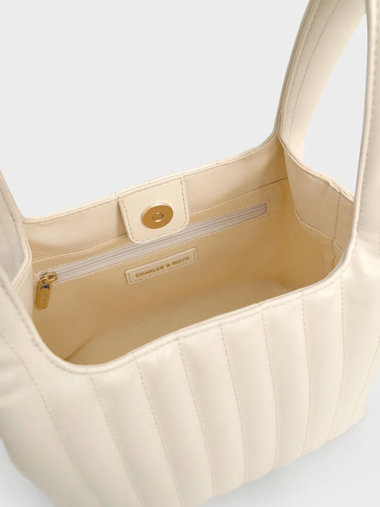 Charles & Keith Donna Crinkle-Effect Tote Bag