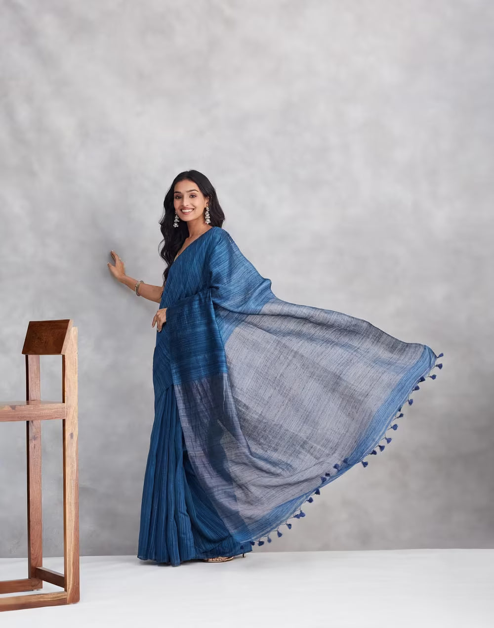 Pink Silk Hand Woven Sari