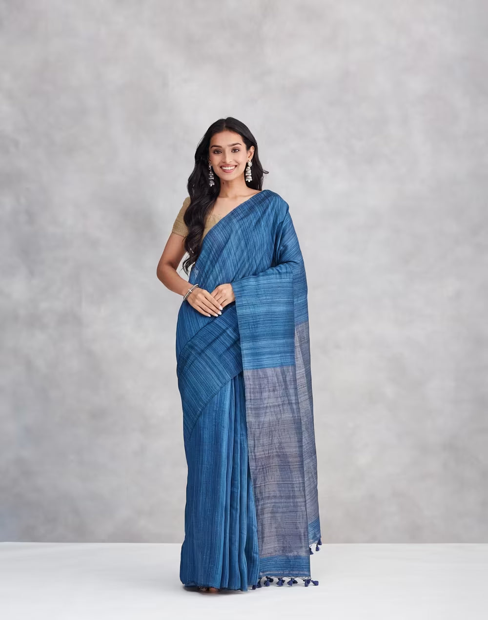 Pink Silk Hand Woven Sari