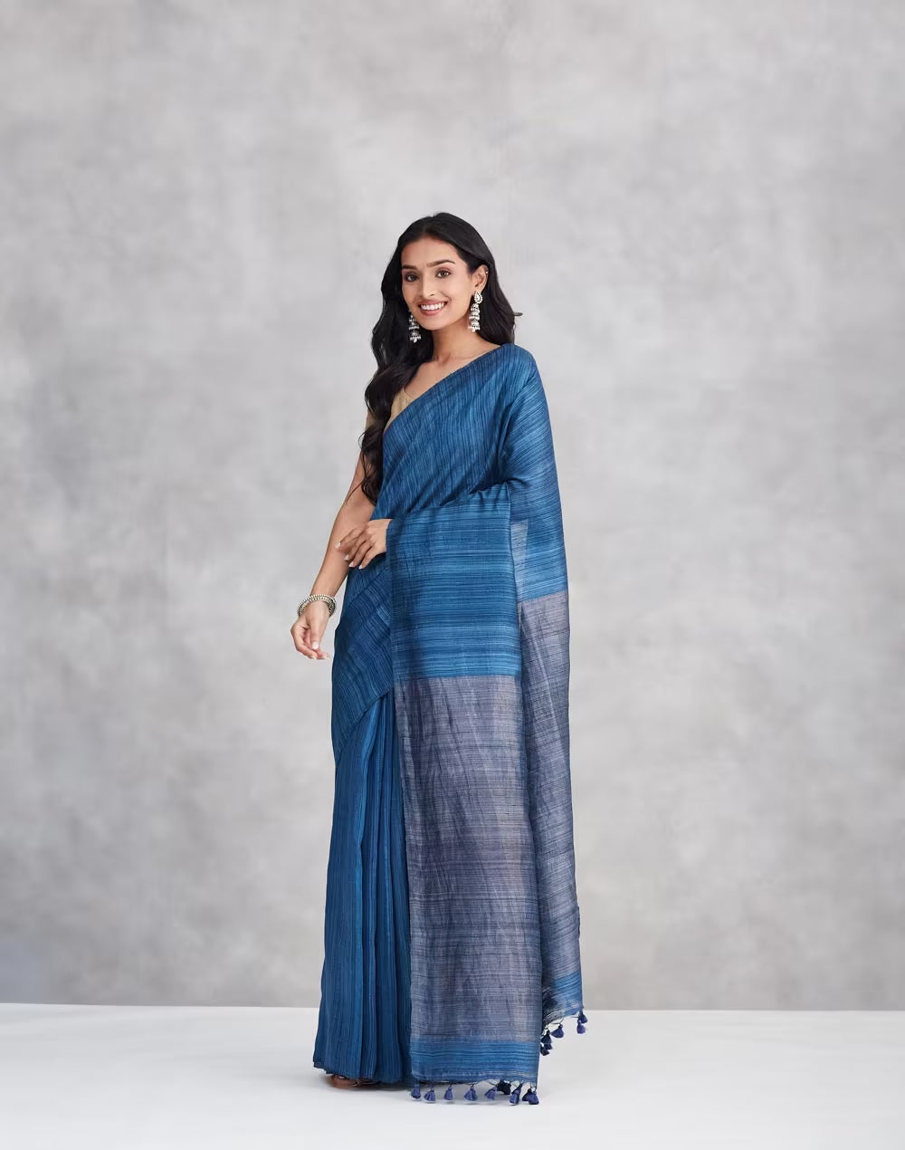 Pink Silk Hand Woven Sari