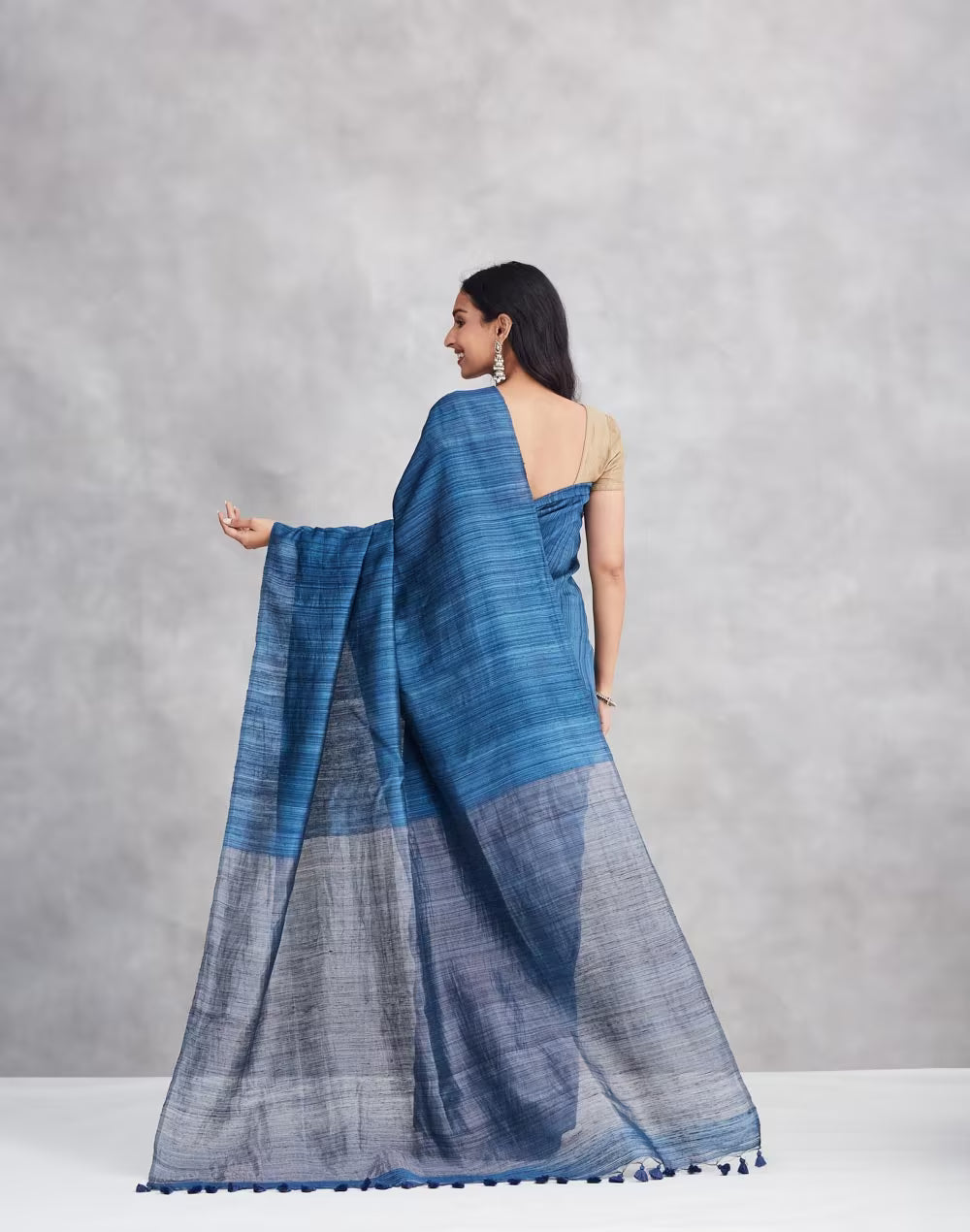 Pink Silk Hand Woven Sari