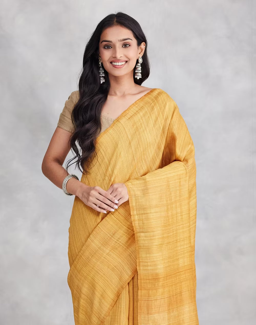 Pink Silk Hand Woven Sari