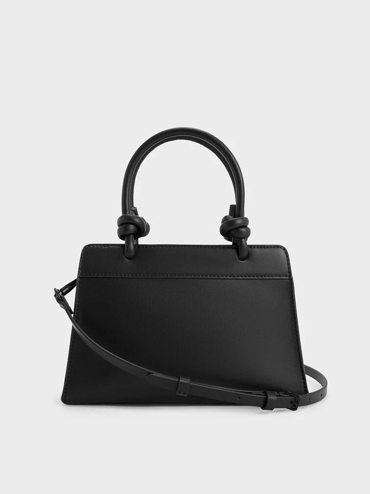Charles & Keith Sabine Knotted-Handle Trapeze Tote Bag