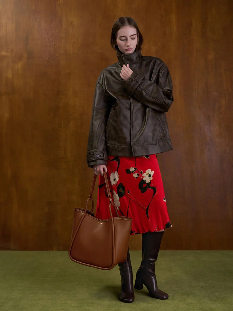 Charles & Keith Lyla Tubular Slouchy Tote Bag