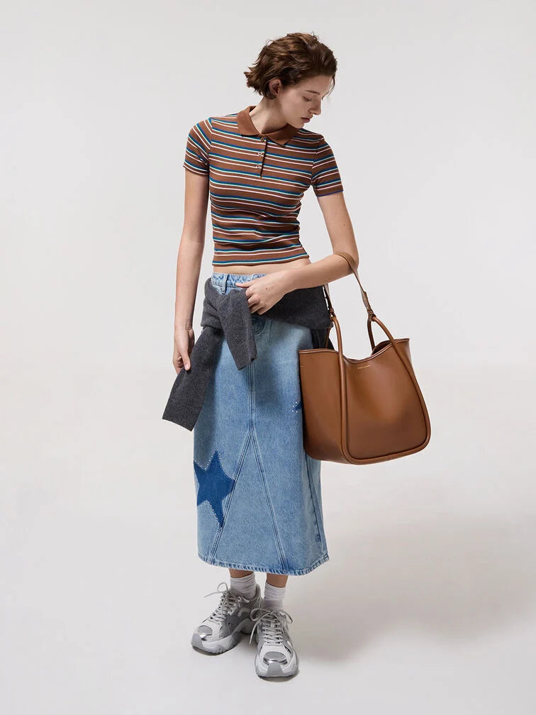 Charles & Keith Lyla Tubular Slouchy Tote Bag