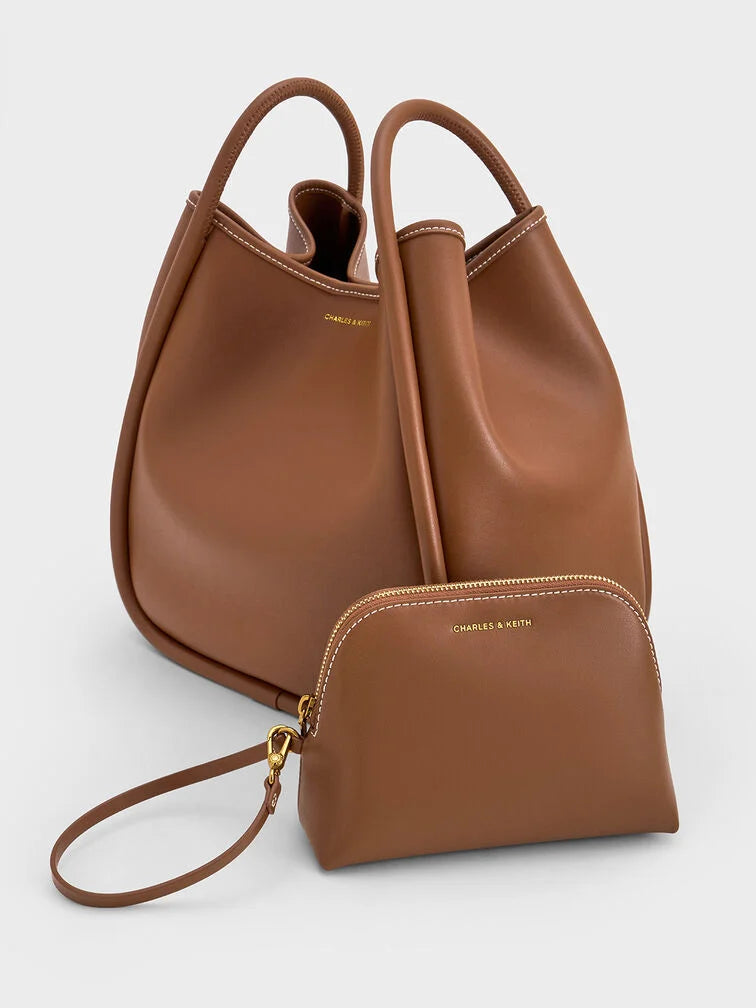 Charles & Keith Lyla Tubular Slouchy Tote Bag