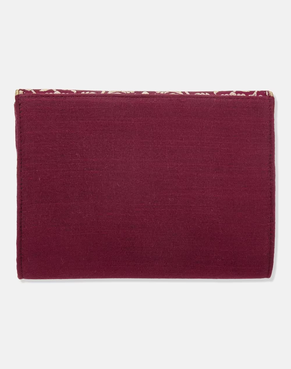 Red Round Flap Foldover Clutch