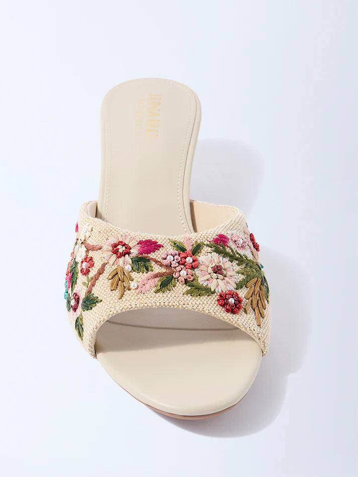 LUNA BLU Multicolour Embroidered Sandals