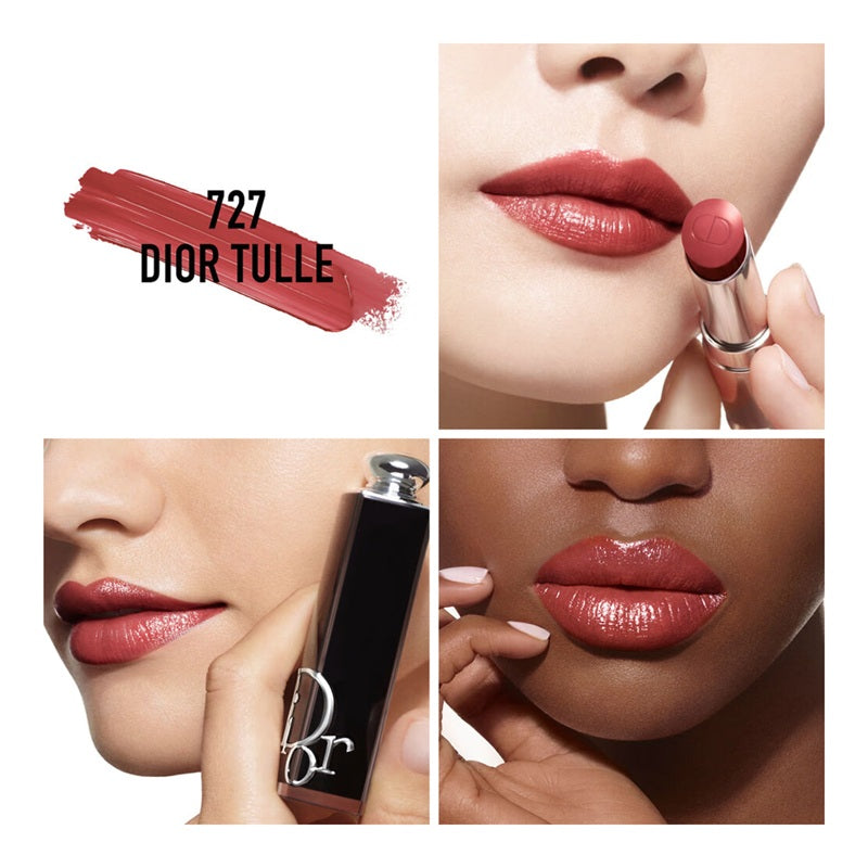 DIOR Addict Shine 90% Natural Origin Refillable Lipstick - 727 Dior Tulle