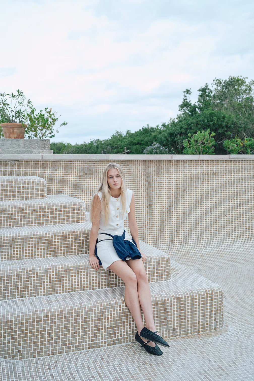 H&M Cropped Denim Top