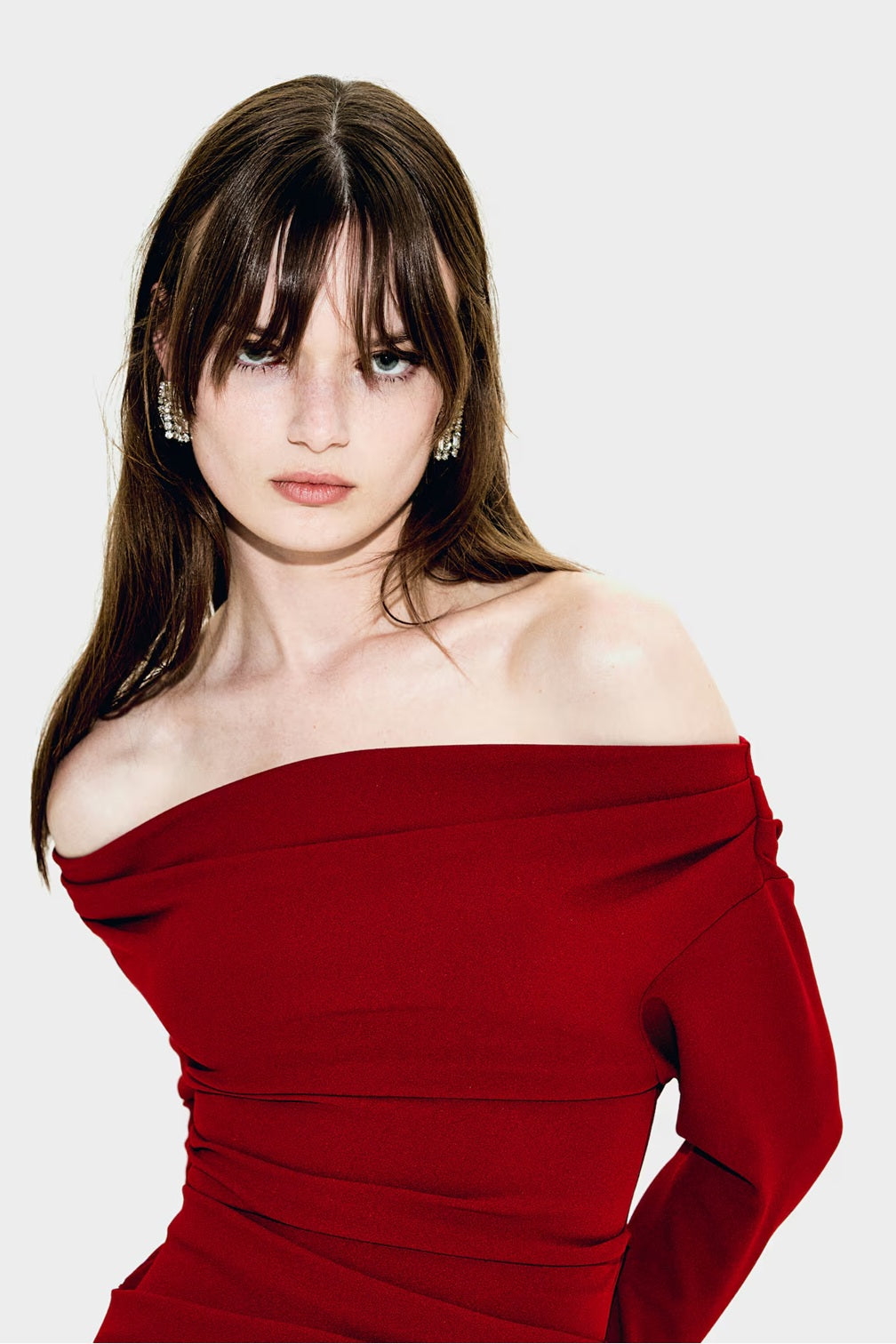 H&M Draped Off-The-Shoulder Dress