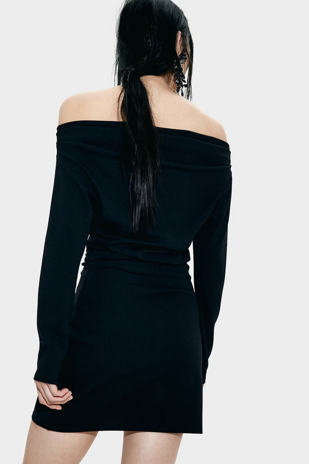H&M Draped Off-The-Shoulder Dress