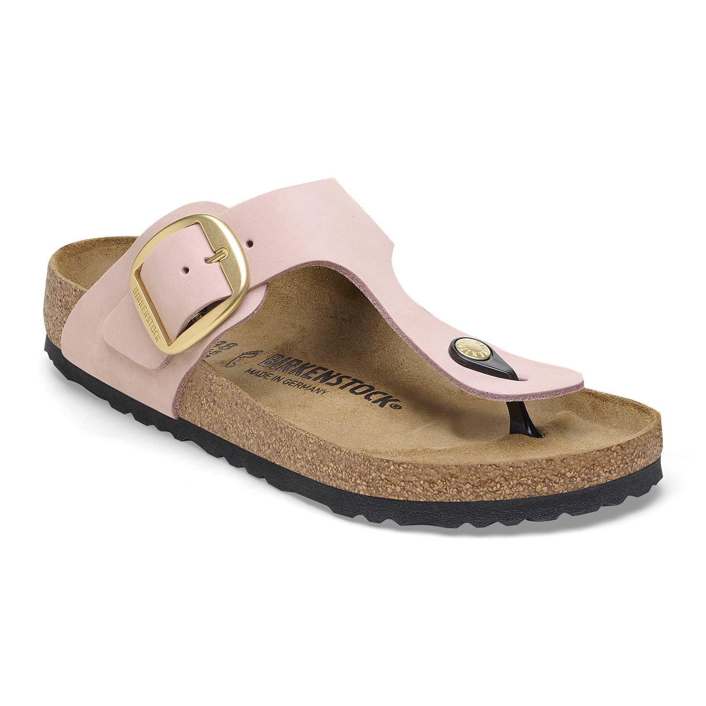 BIRKENSTOCK Gizeh Big Buckle Nubuck Leather - Pink/Soft Pink