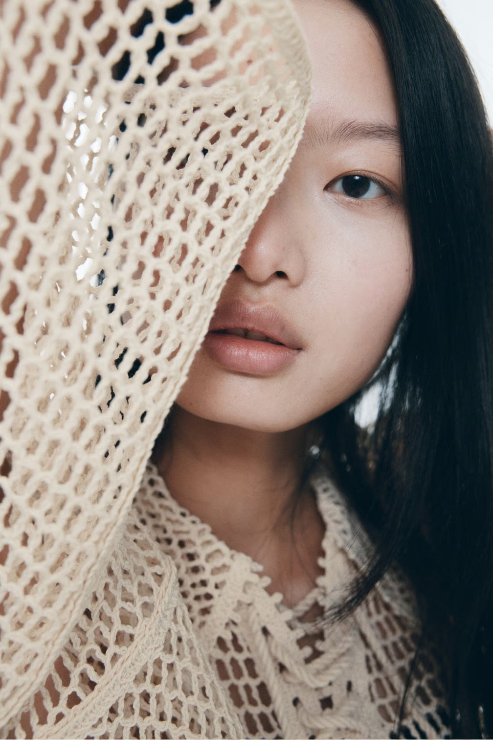 H&M Hole-Knit Lace-Up Top