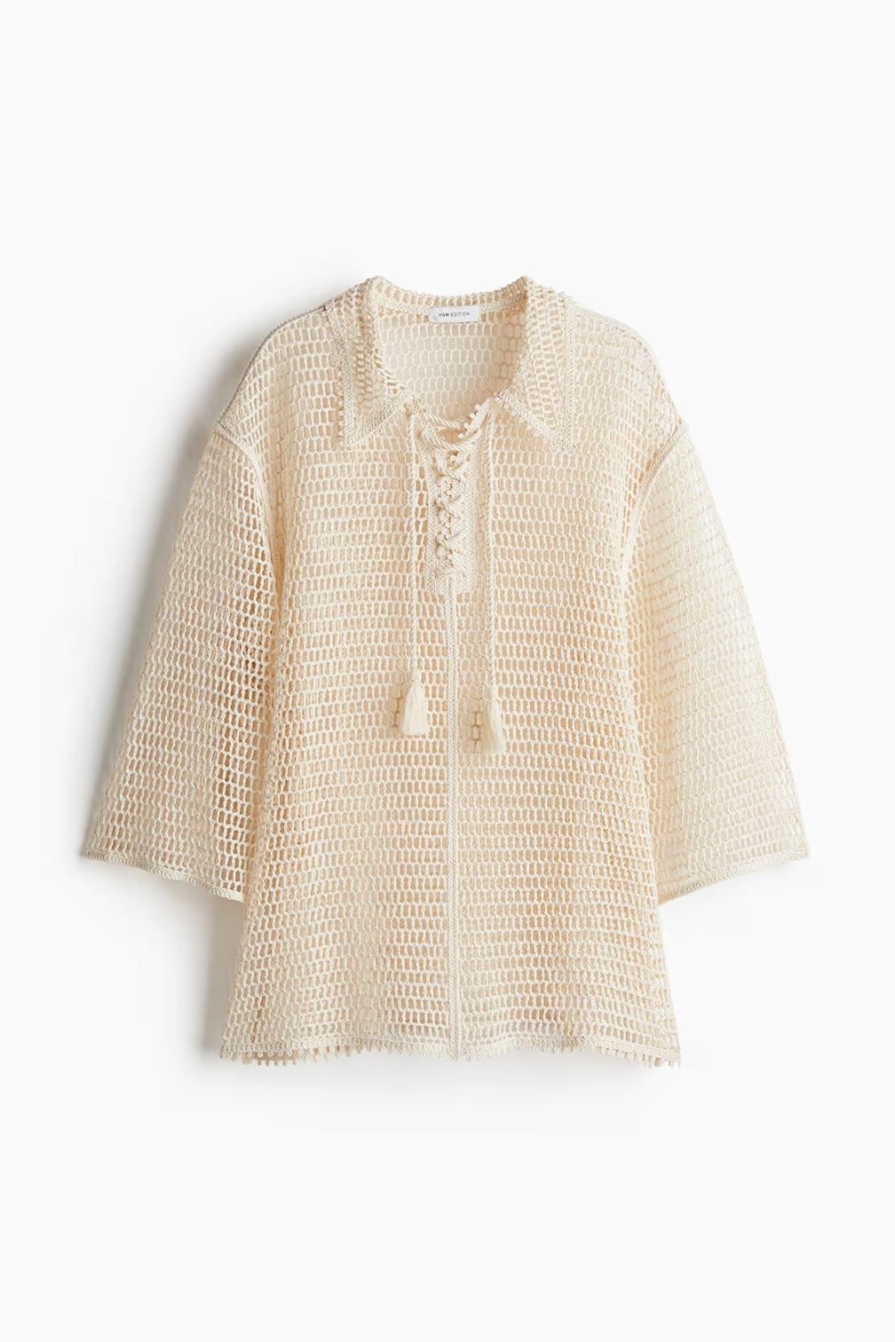 H&M Hole-Knit Lace-Up Top
