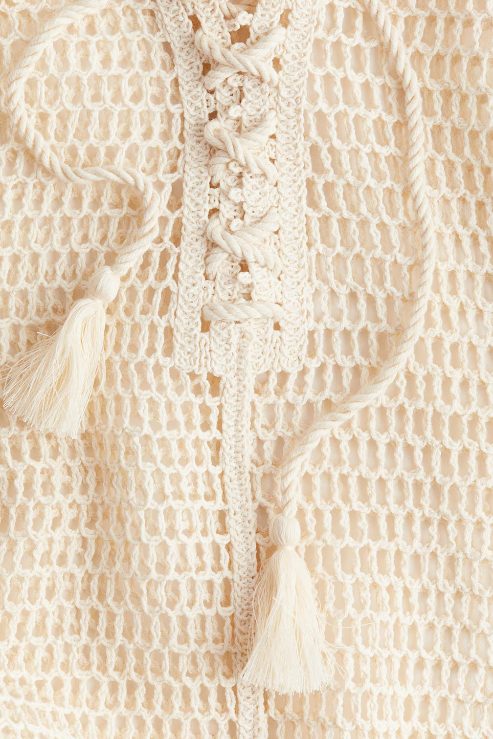 H&M Hole-Knit Lace-Up Top
