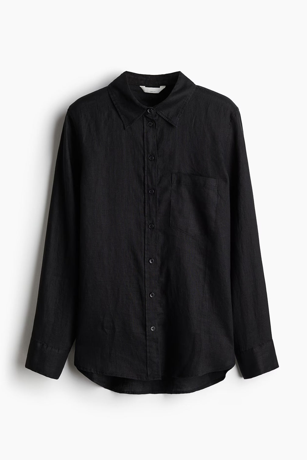 H&M Linen Shirt - Black/Khaki