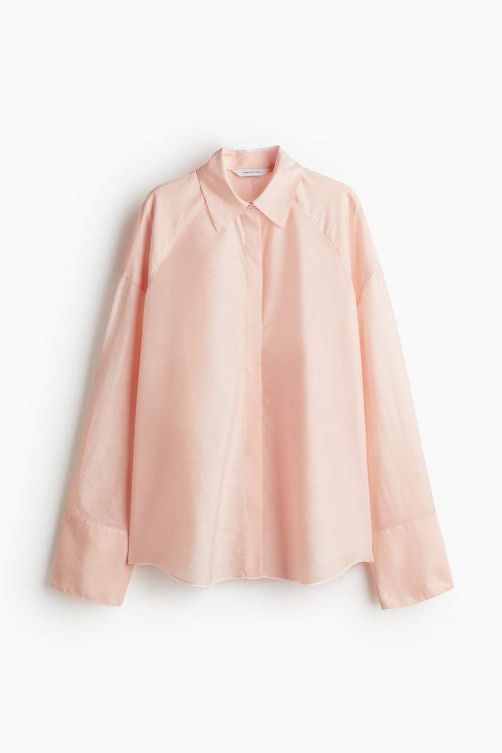 H&M Oversized Shirt - Light Peach Pink