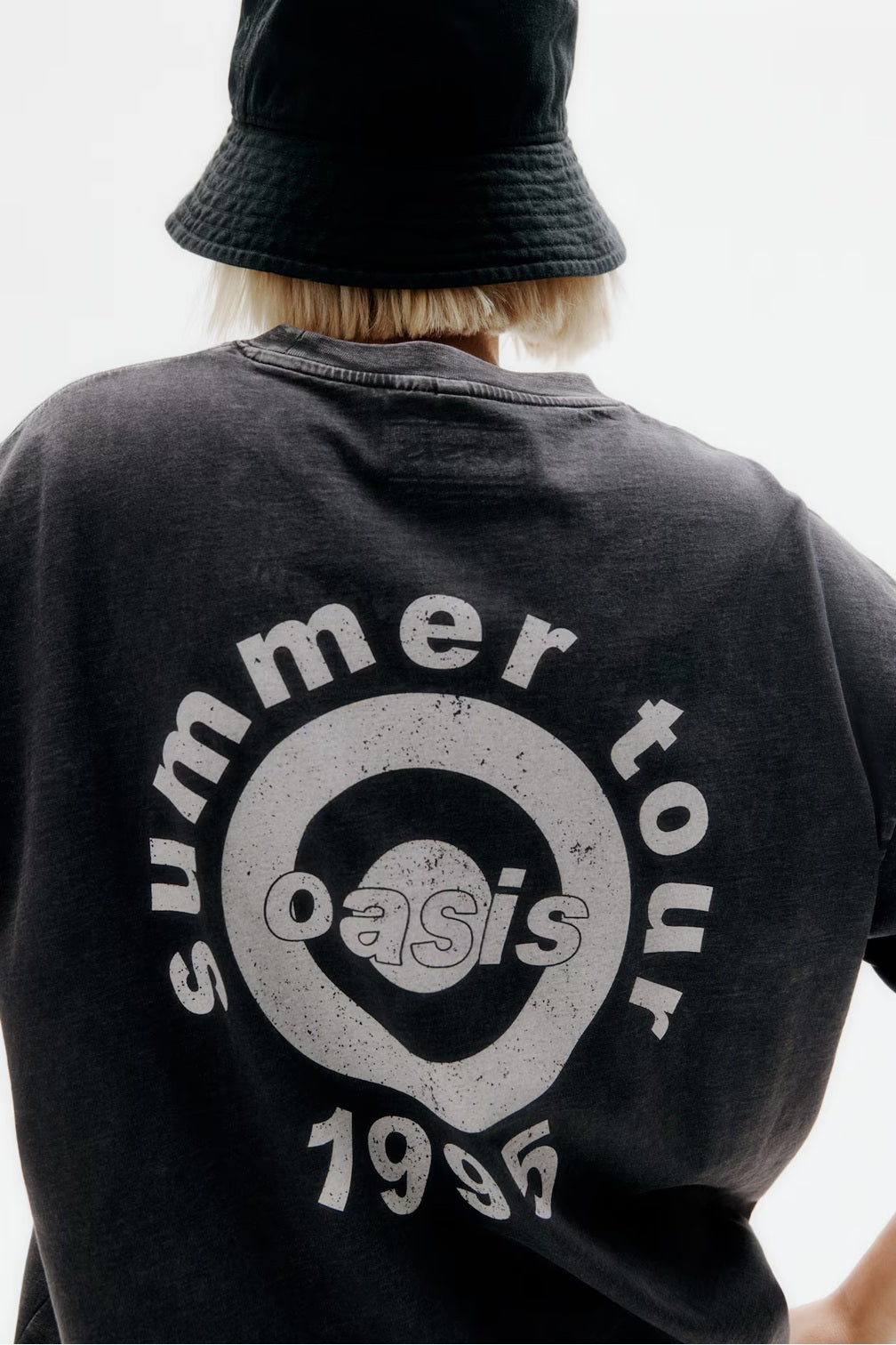 H&M Oversized Printed T-shirt - Grey